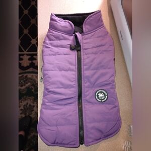 Purple Quilted Dog Jacket Size Medium NWOT